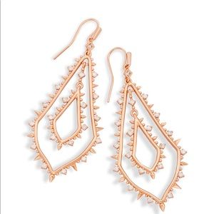 Authentic Kendra Scott Alice Earrings in Rose Gold